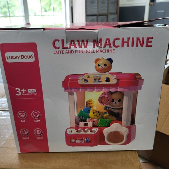Lucky Doug Claw Machine for Kids Girls Boys with Light Music Pink Bear Themed - Picture 1 of 4